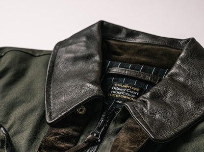 ワックスドコットン・フィールドジャケット・オリーブ