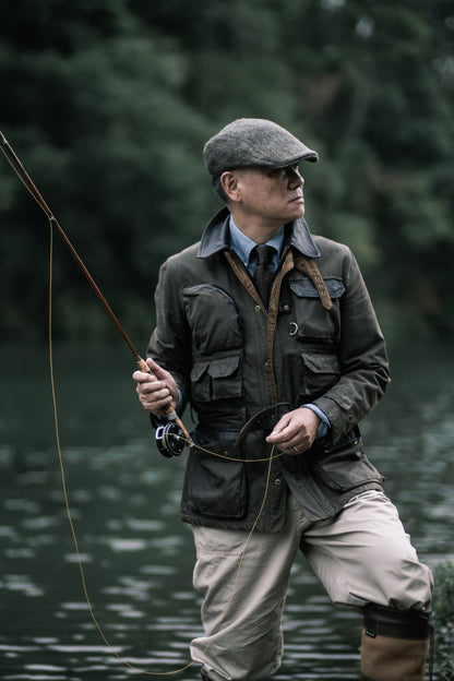 ワックスドコットン・フィールドジャケット・オリーブ