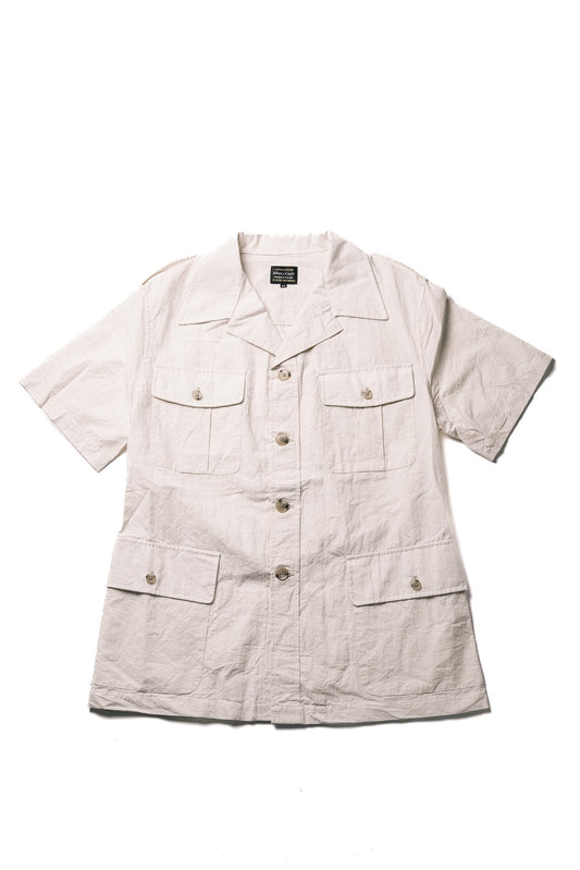コットンリネン・半袖サファリジャケット